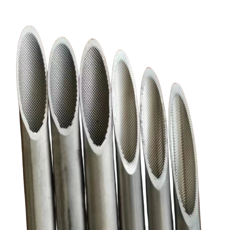 Stainless steel internally threaded pipe for heat exchanger