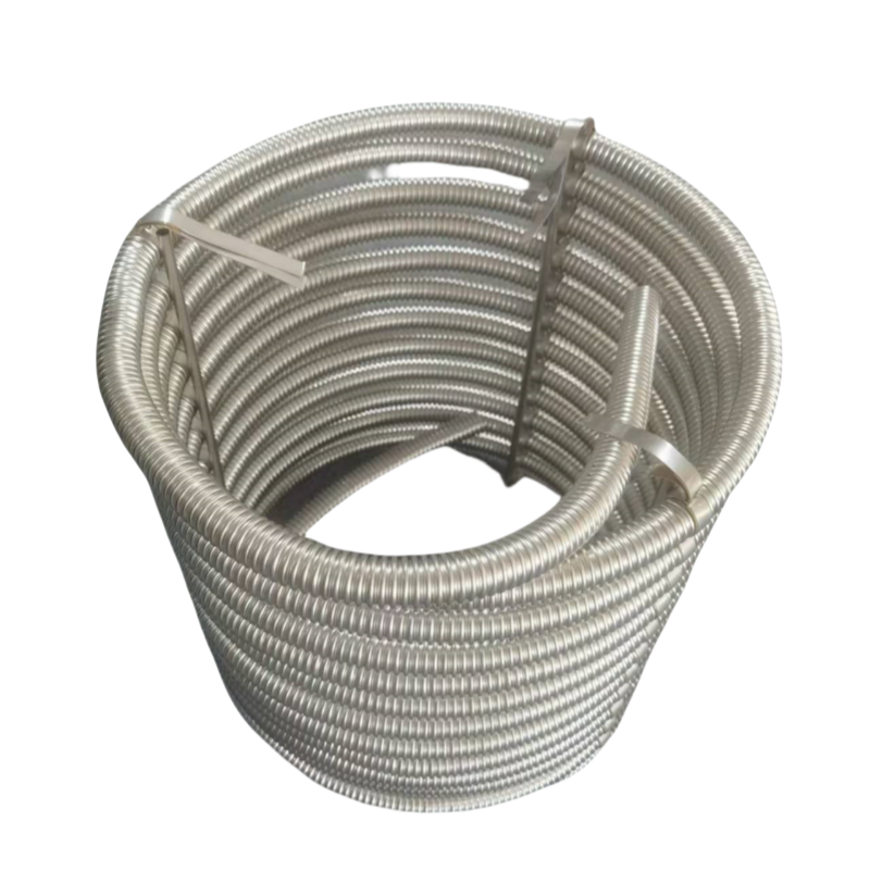 Helix heat exchanger corrugated pipe